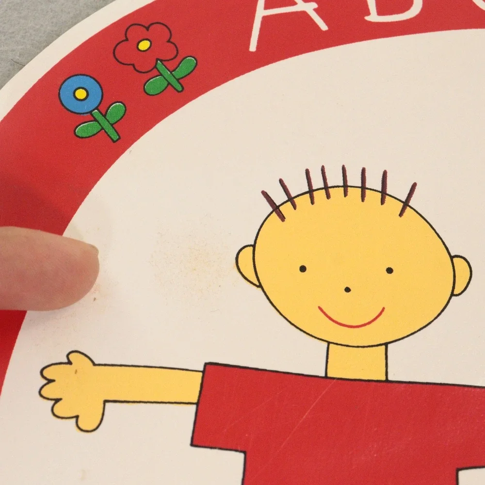Vintage Children's Placemats Alphabet Numbers Educational School Pat Wong 1984